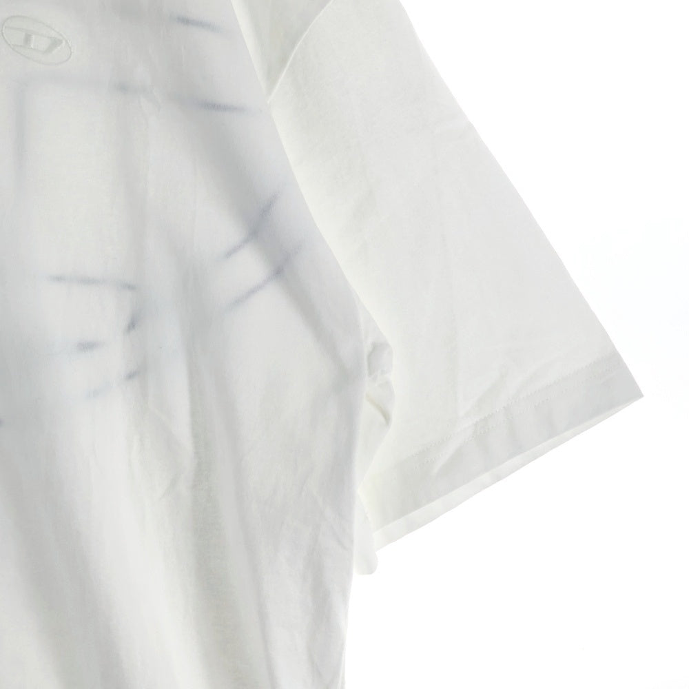 DIESEL(ディーゼル) フロントロゴ刺繍 半袖Tシャツ カットソー ホワイト A11302-0HGAM