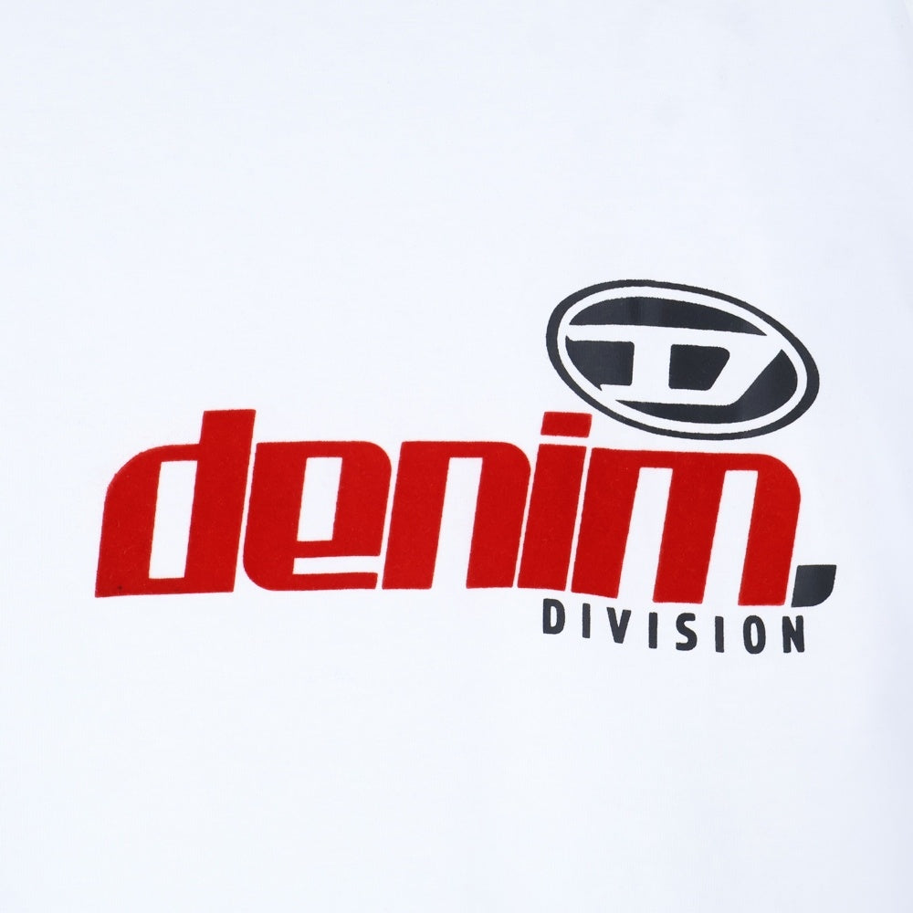 DIESEL(ディーゼル) アームデザイン Dロゴ ロングスリーブ 長袖Tシャツ ロンT ホワイト A11370