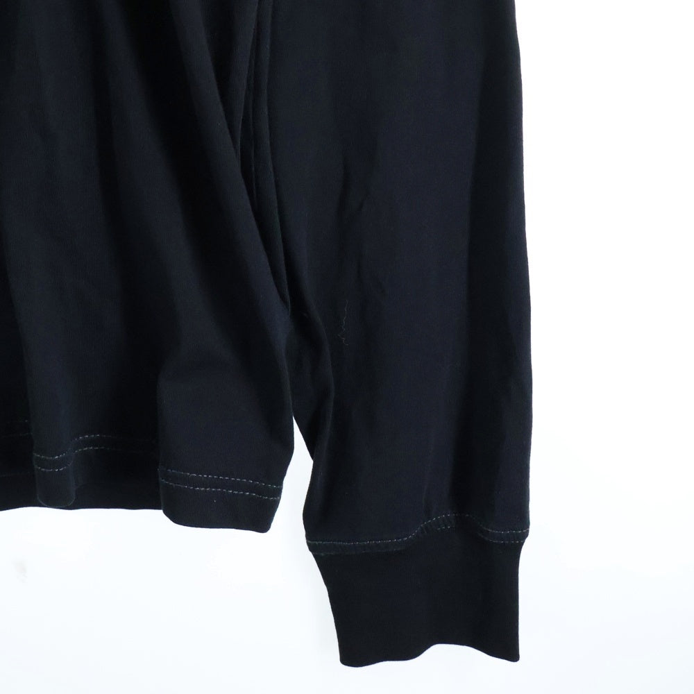 DIESEL(ディーゼル) JUST LS N7 ロゴプリント ロングスリーブ 長袖Tシャツ ブラック A12288