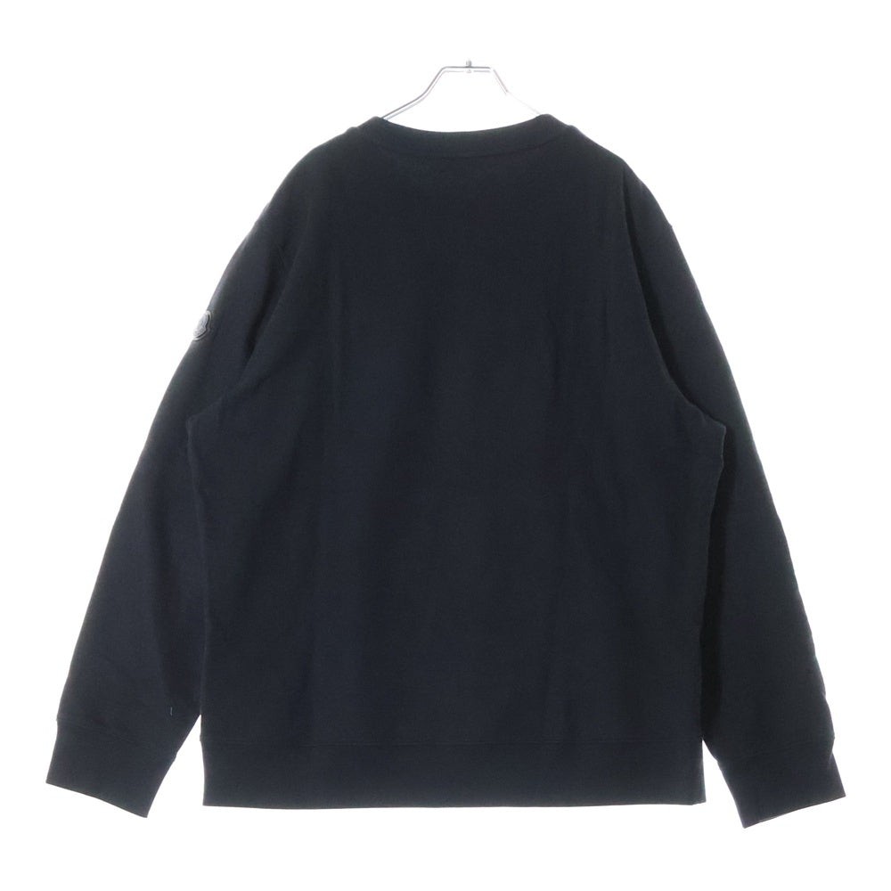 MONCLER(モンクレール) Sweatshirt クルーネック スウェットシャツ フロントロゴ ブラック J20918G00029