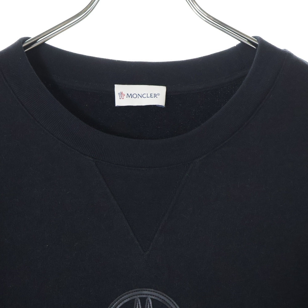 MONCLER(モンクレール) Sweatshirt クルーネック スウェットシャツ フロントロゴ ブラック J20918G00029