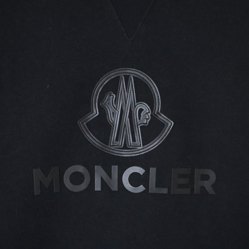 MONCLER(モンクレール) Sweatshirt クルーネック スウェットシャツ フロントロゴ ブラック J20918G00029