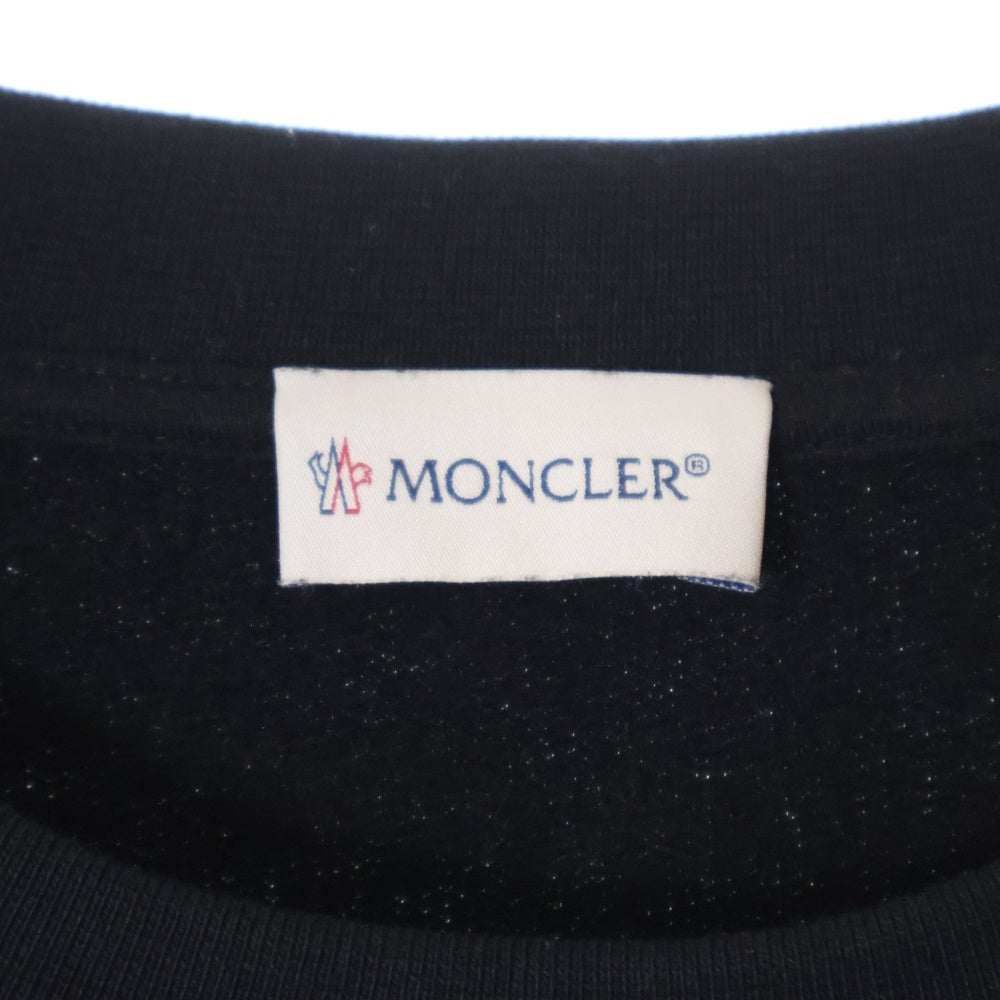 MONCLER(モンクレール) Sweatshirt クルーネック スウェットシャツ フロントロゴ ブラック J20918G00029