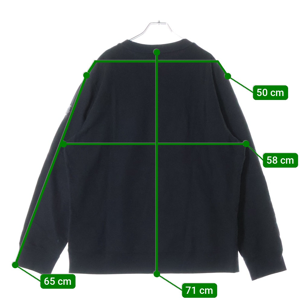 MONCLER(モンクレール) Sweatshirt クルーネック スウェットシャツ フロントロゴ ブラック J20918G00029