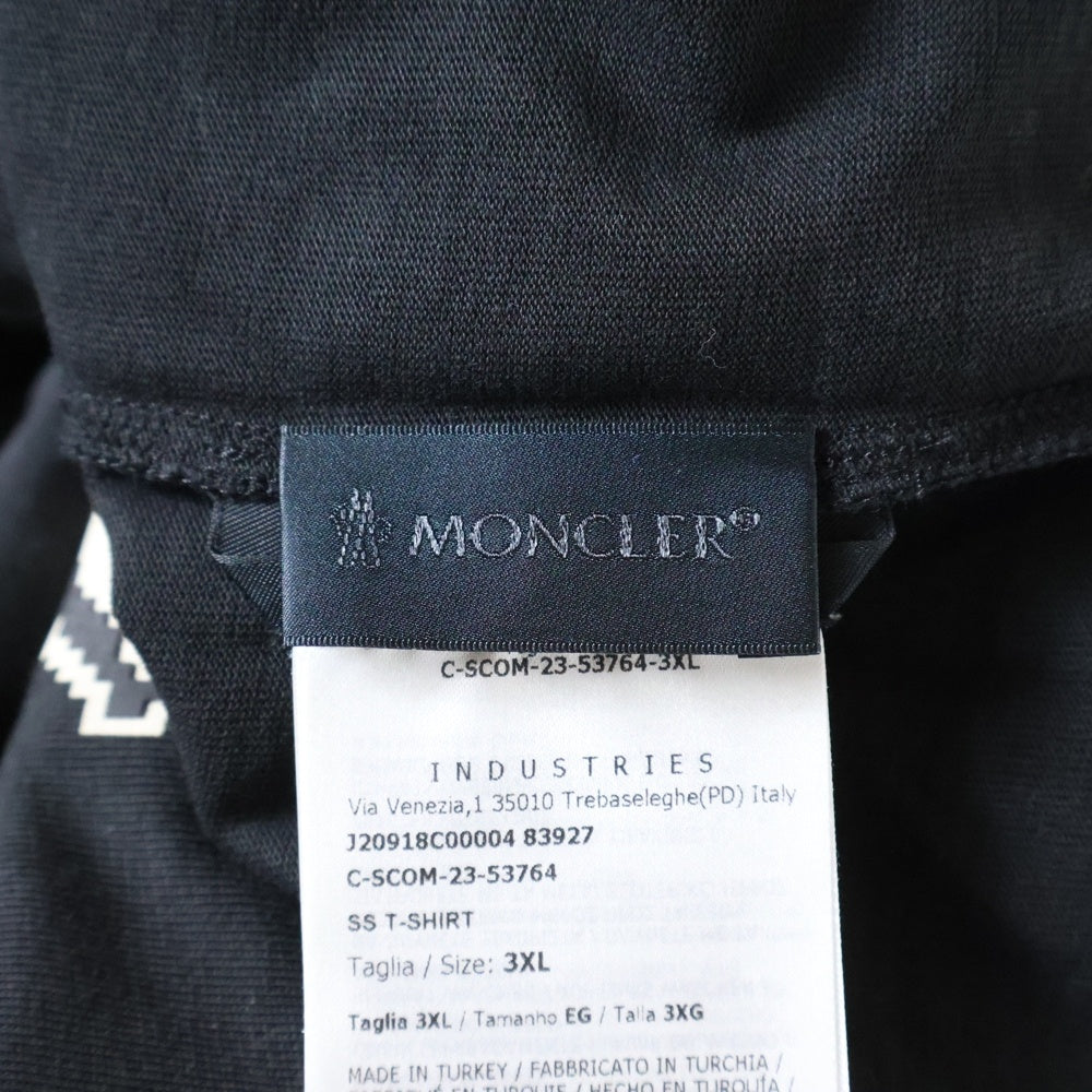 MONCLER(モンクレール) 23SS フロントロゴ 半袖Tシャツカットソー ブラック J20918C00016 89A17