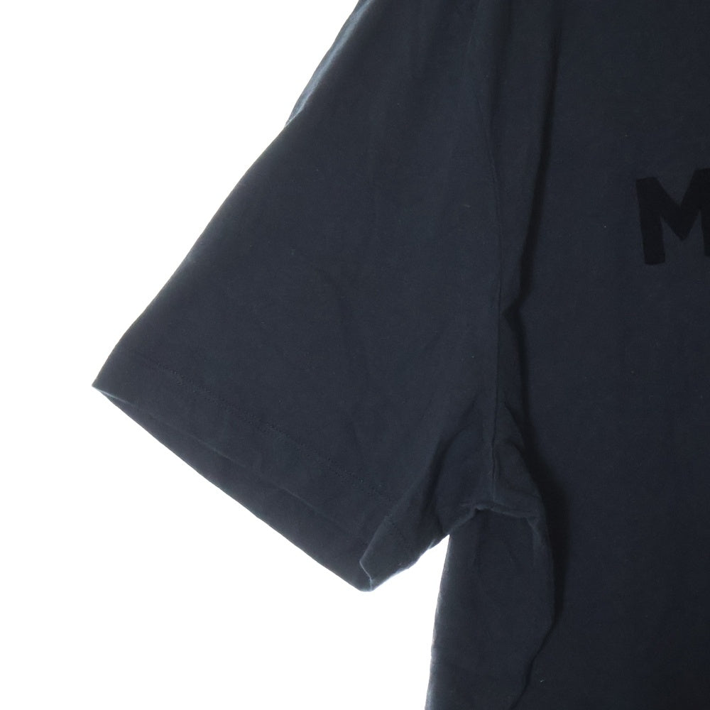 MONCLER(モンクレール) フロント ロゴ プリント クルーネック 半袖Tシャツ カットソー ブラック J20918C00004 83927