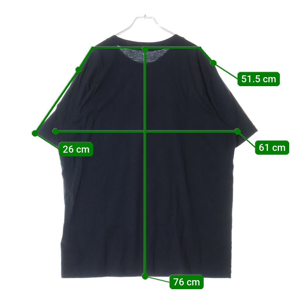 MONCLER(モンクレール) フロント ロゴ プリント クルーネック 半袖Tシャツ カットソー ブラック J20918C00004 83927