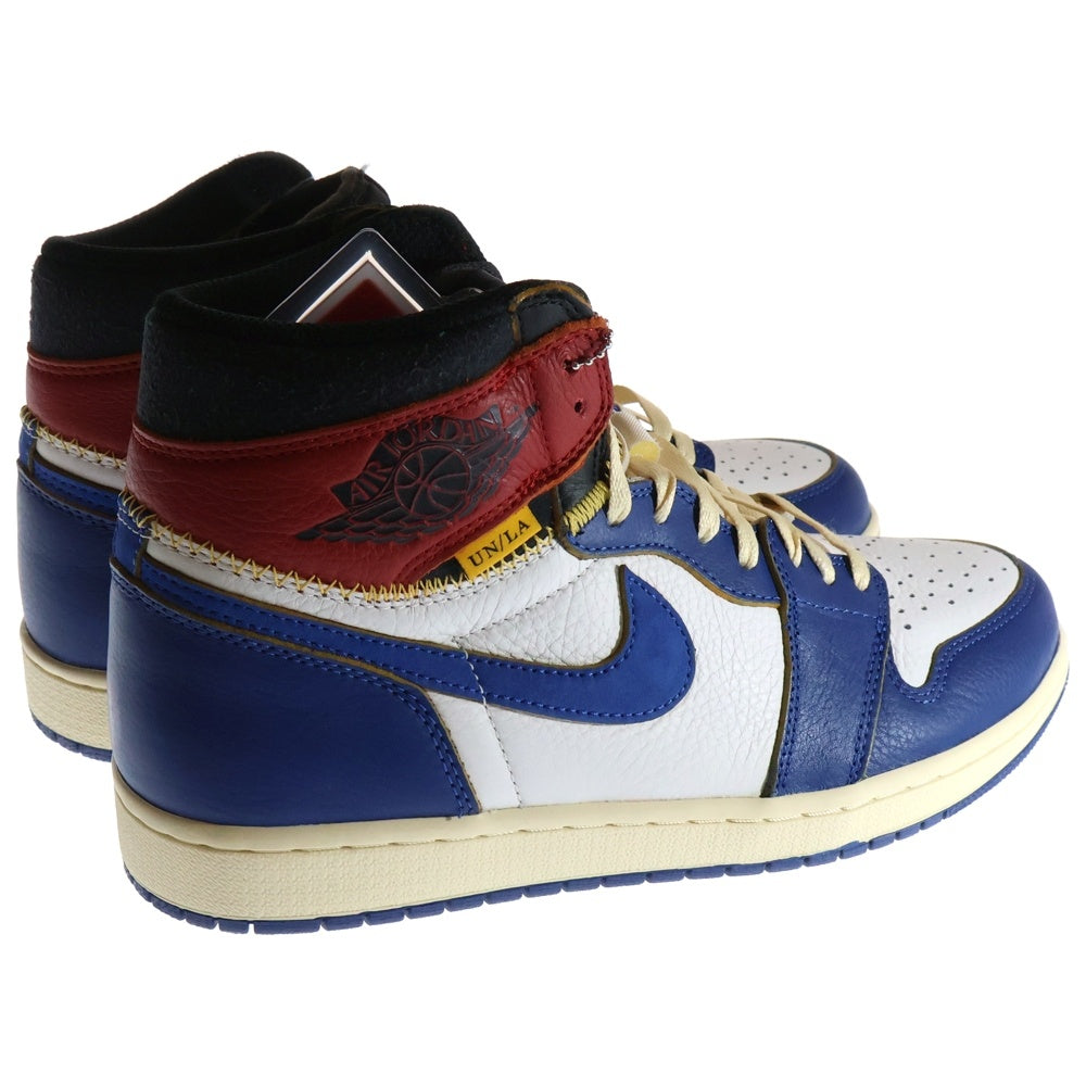 NIKE(ナイキ) ×UNION AIR JORDAN 1 RETRO HI NRG BV1300-146 ユニオン エアジョーダン1 レトロ ハイカットスニーカー ホワイト/ブルー/レッド US10/28.0cm