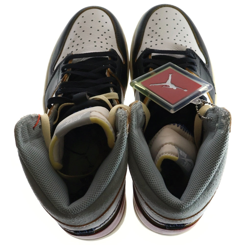 NIKE(ナイキ) ×UNION AIR JORDAN 1 RETRO HI NRG BV1300-106 ユニオン エアジョーダン1 ハイカットスニーカー ブラック/レッド/ホワイト US10/28.0cmcm