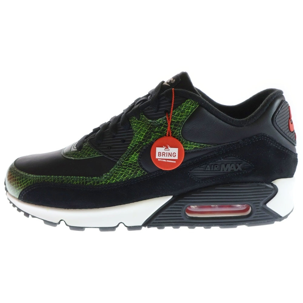 NIKE(ナイキ) AIR MAX 90 GREEN PYTHON CD0916-001 エアマックス90 グリーンパイソン ローカットスニーカー ブラック/グリーン US10/28.0cm