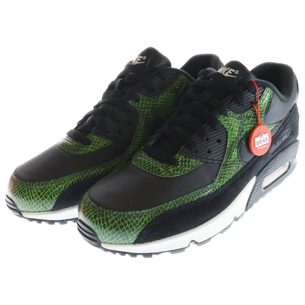 NIKE(ナイキ) AIR MAX 90 GREEN PYTHON CD0916-001 エアマックス90 グリーンパイソン ローカットスニーカー ブラック/グリーン US10/28.0cm