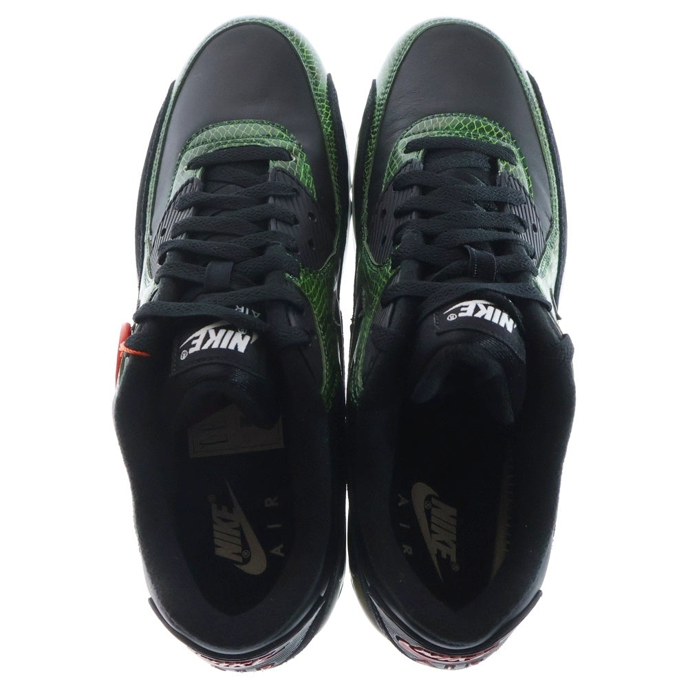 NIKE(ナイキ) AIR MAX 90 GREEN PYTHON CD0916-001 エアマックス90 グリーンパイソン ローカットスニーカー ブラック/グリーン US10/28.0cm
