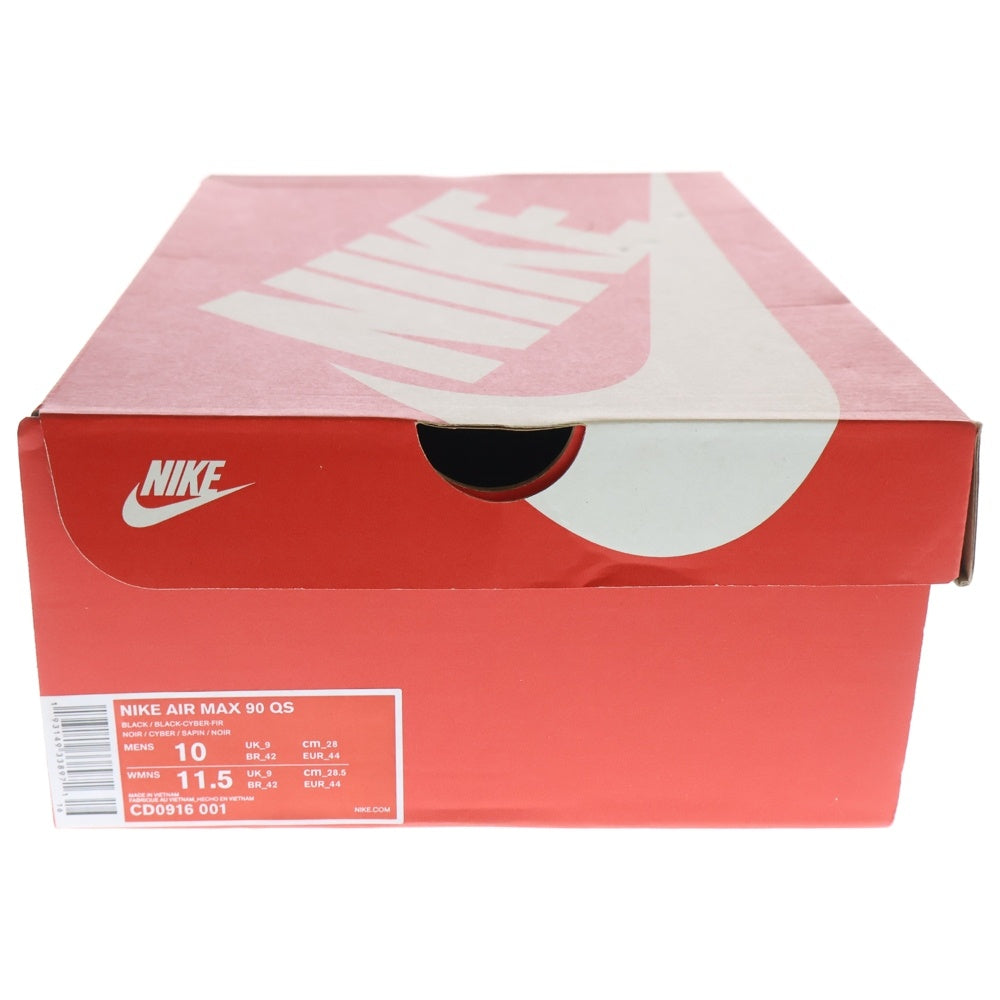 NIKE(ナイキ) AIR MAX 90 GREEN PYTHON CD0916-001 エアマックス90 グリーンパイソン ローカットスニーカー ブラック/グリーン US10/28.0cm