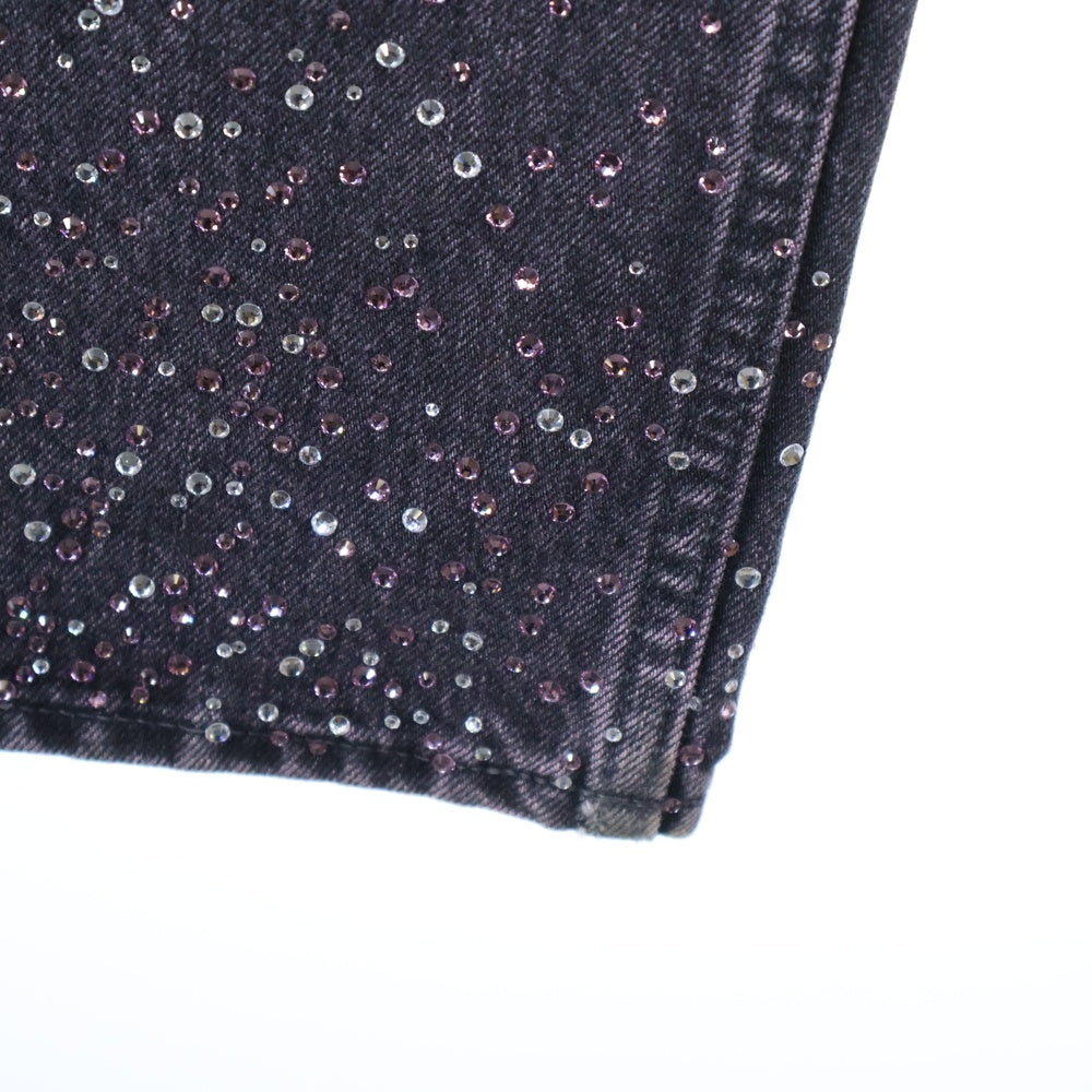 MASU(エムエーエスユー) 24AW MASU BOYS STARDUST BAGGY JEAN ラインストーン スターダスト バギーパンツ パープル SMBFW-PTB224C