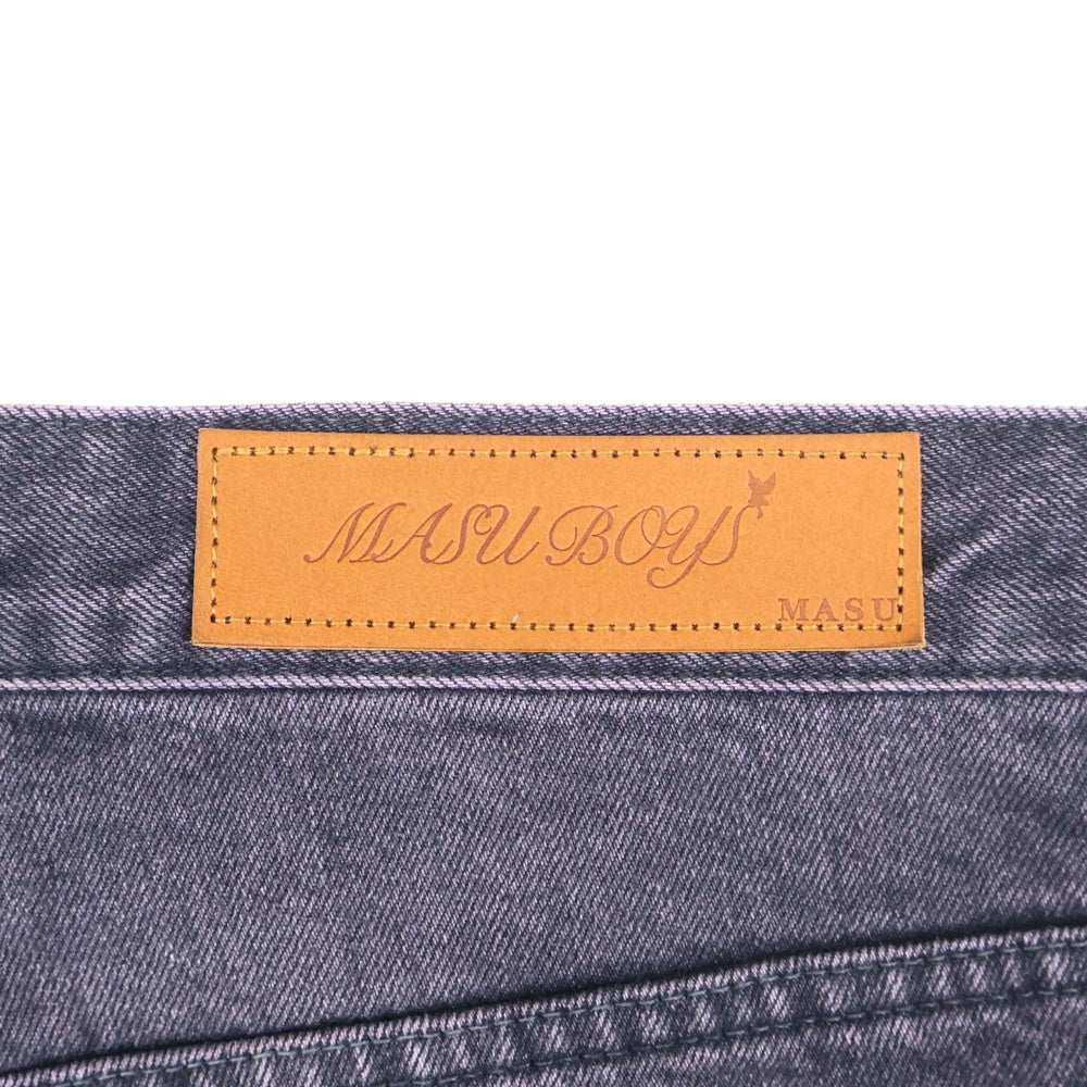 MASU(エムエーエスユー) 24AW MASU BOYS STARDUST BAGGY JEAN ラインストーン スターダスト バギーパンツ パープル SMBFW-PTB224C