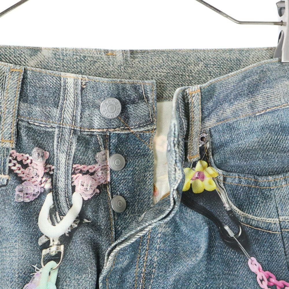 Acne Studios(アクネ ストゥディオズ) LOOSE FITJEANS ルーズフィット チェーンプリント ジーンズ ミッドブルー FN-MN-TROU001070