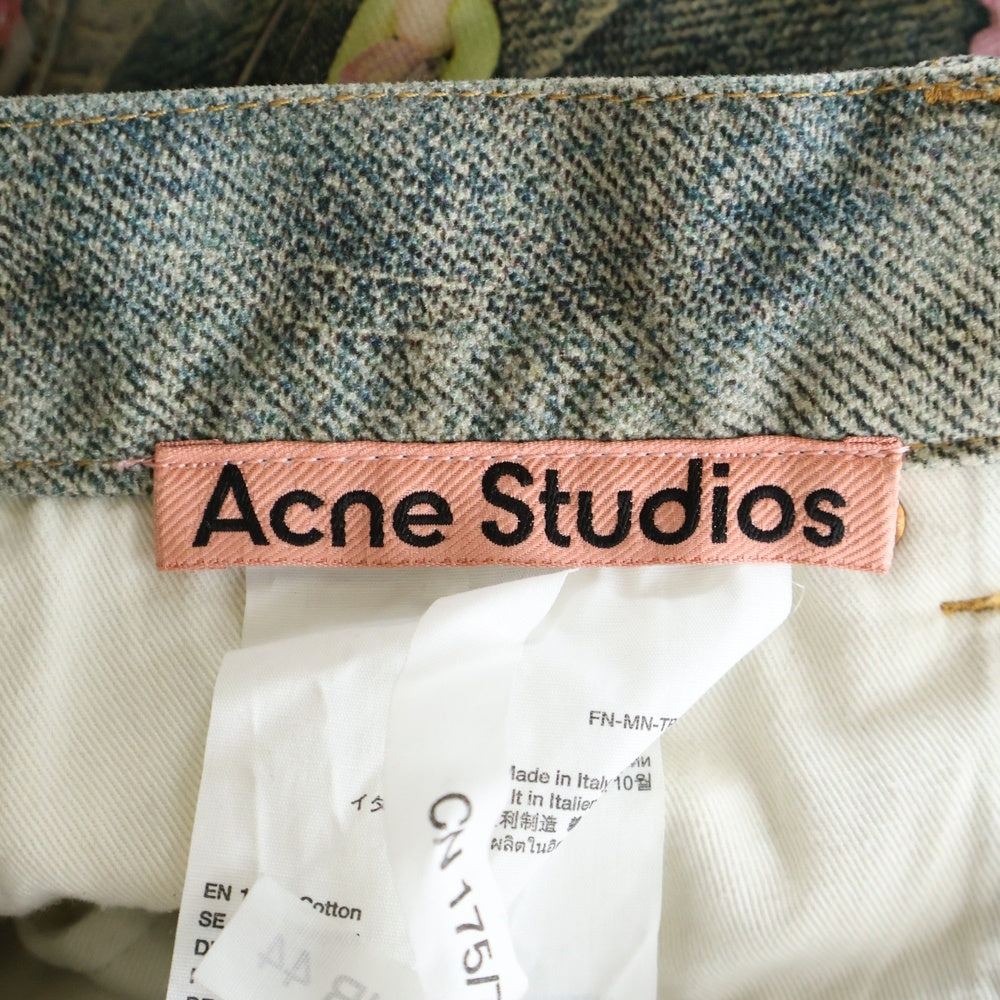 Acne Studios(アクネ ストゥディオズ) LOOSE FITJEANS ルーズフィット チェーンプリント ジーンズ ミッドブルー FN-MN-TROU001070