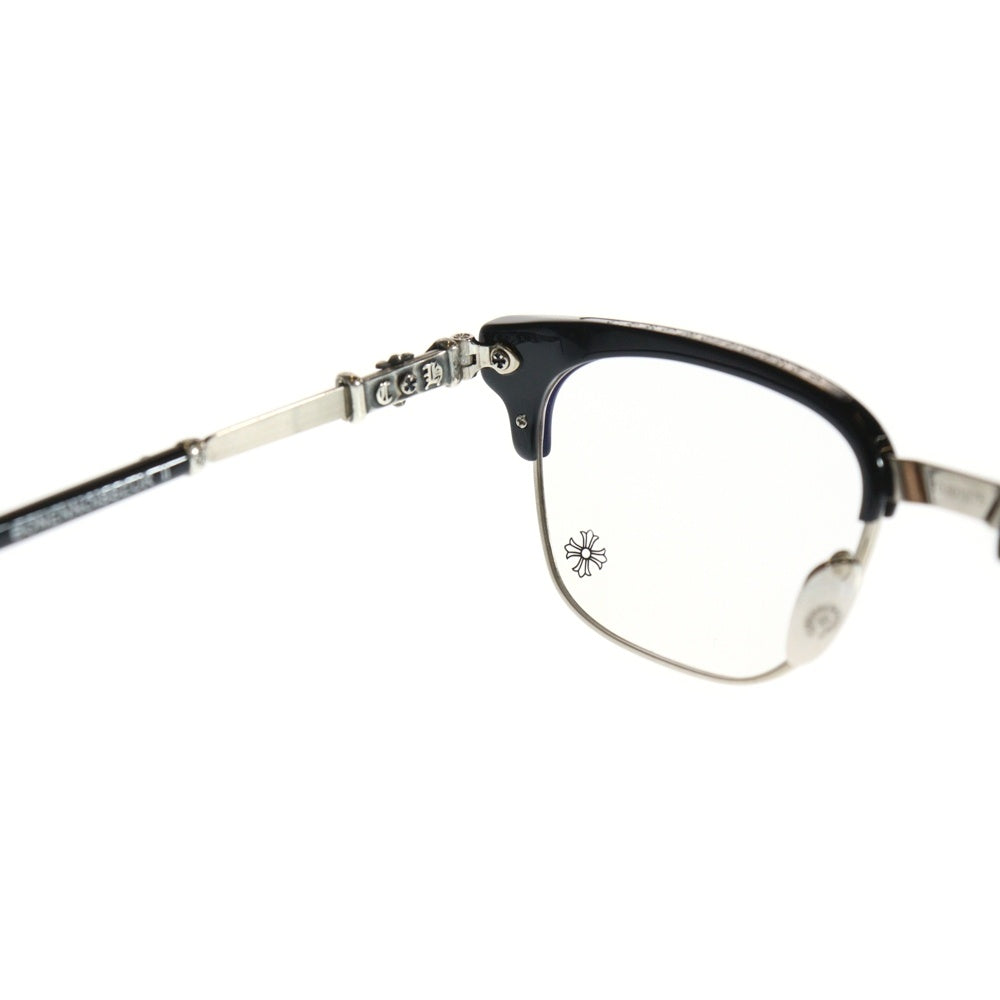 CHROME HEARTS(クロムハーツ) BONENNOISSEUR II テンプルCHクロスハーフリムサングラス ブラック/シルバー