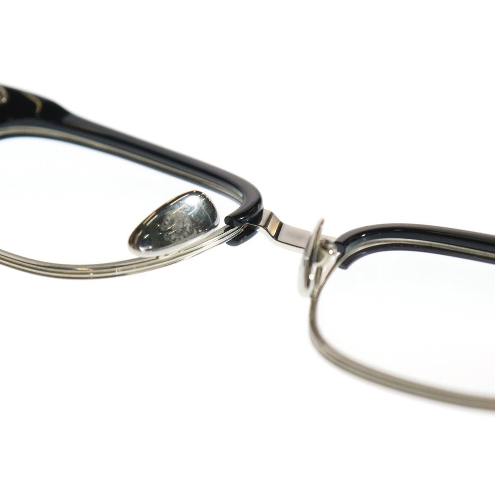 CHROME HEARTS(クロムハーツ) BONENNOISSEUR II テンプルCHクロスハーフリムサングラス ブラック/シルバー
