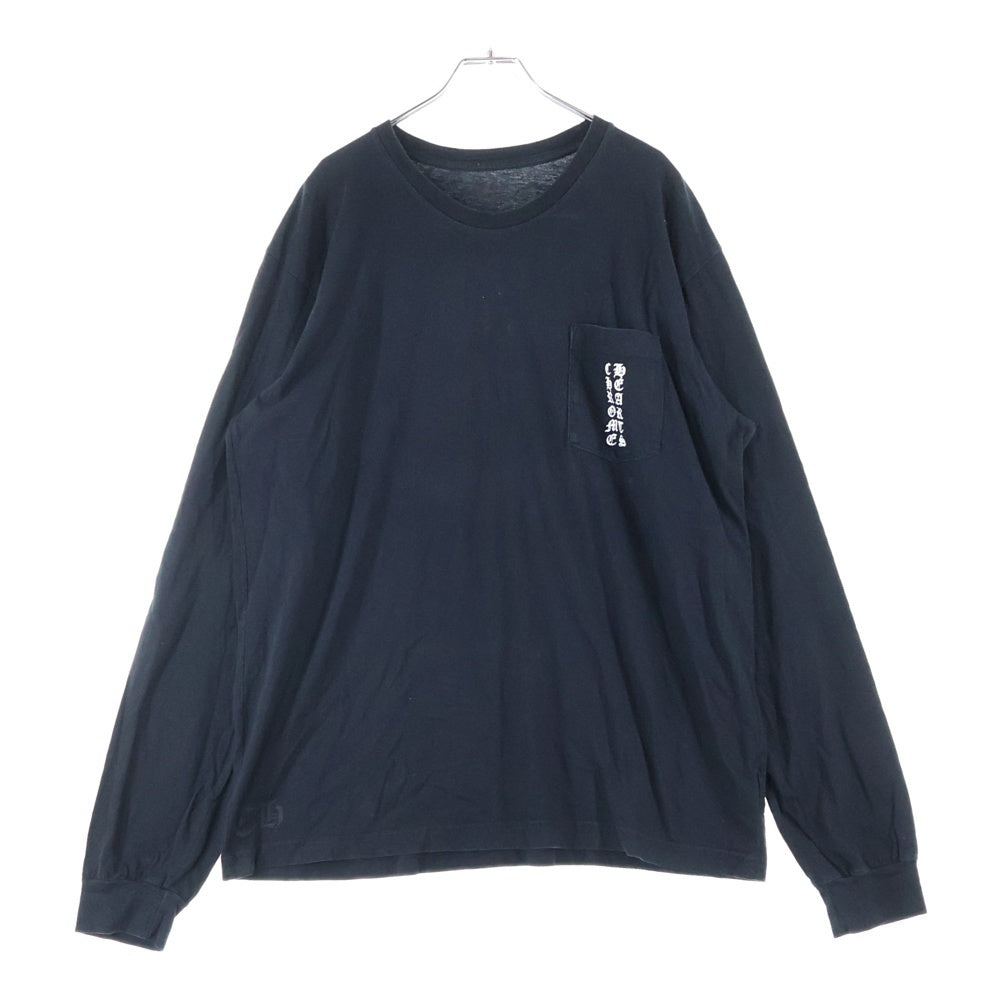 CHROME HEARTS(クロムハーツ) Back Lettering Logo バックプリント ロゴ ロンT 長袖カットソー ブラック/ピンク