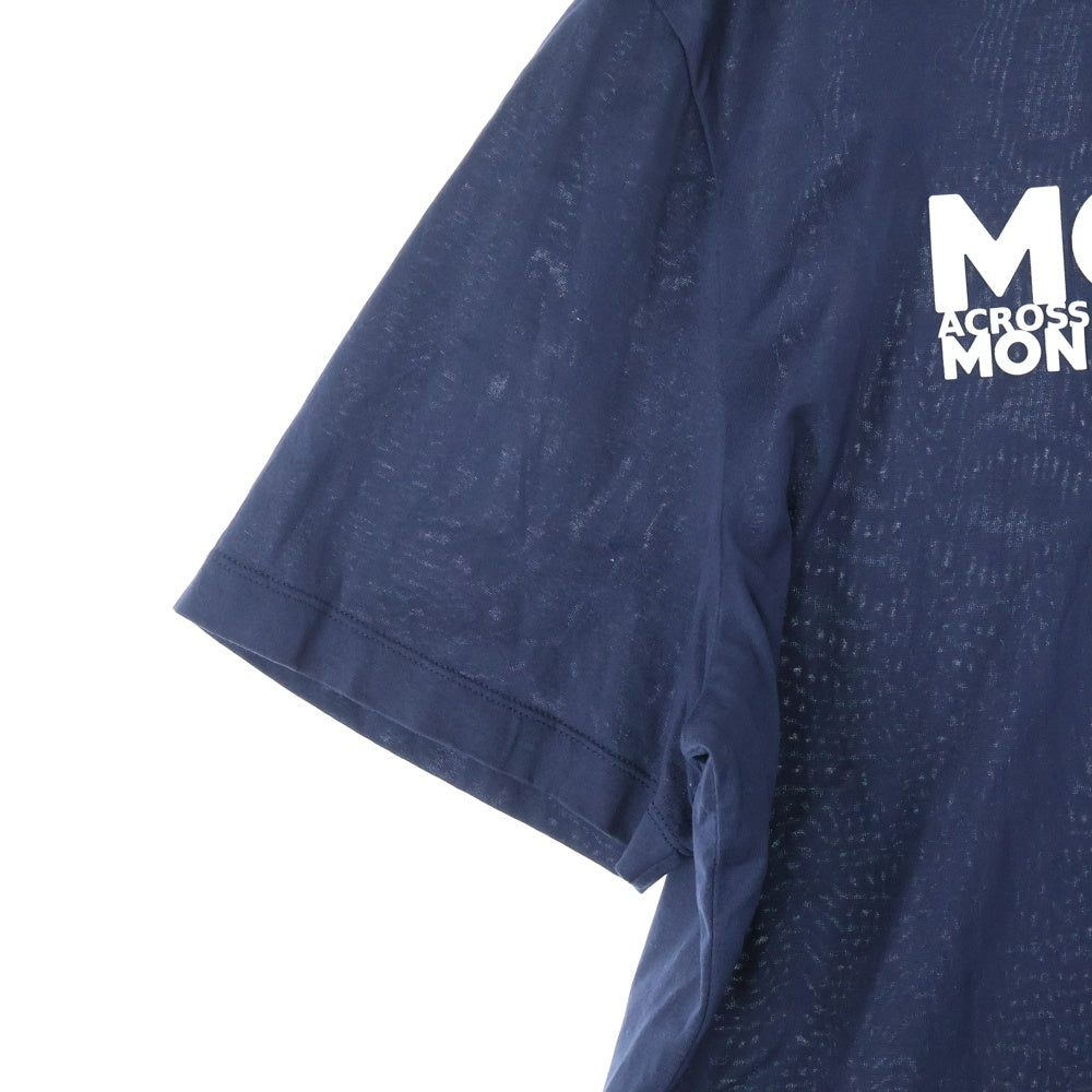 MONCLER(モンクレール) 21SS MAGLIA T-SHIRT マグリア フロントプリントTシャツ 半袖カットソー ネイビー G10918C7D910