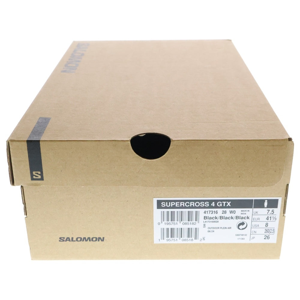 SALOMON(サロモン) SUPERCROSS 4 GORE-TEX 417316WO スパークロス 4 ゴアテックス ローカットスニーカー ブラック US8/26.0cm