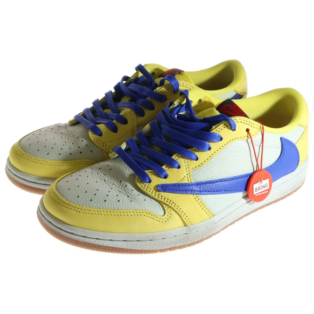 NIKE(ナイキ) ×TRAVIS SCOTT WMNS AIR JORDAN 1 RETRO LOW OG Canary DZ4137-700 トラヴィス スコット ウィメンズ エアジョーダン1 カナリー ローカットスニーカー
