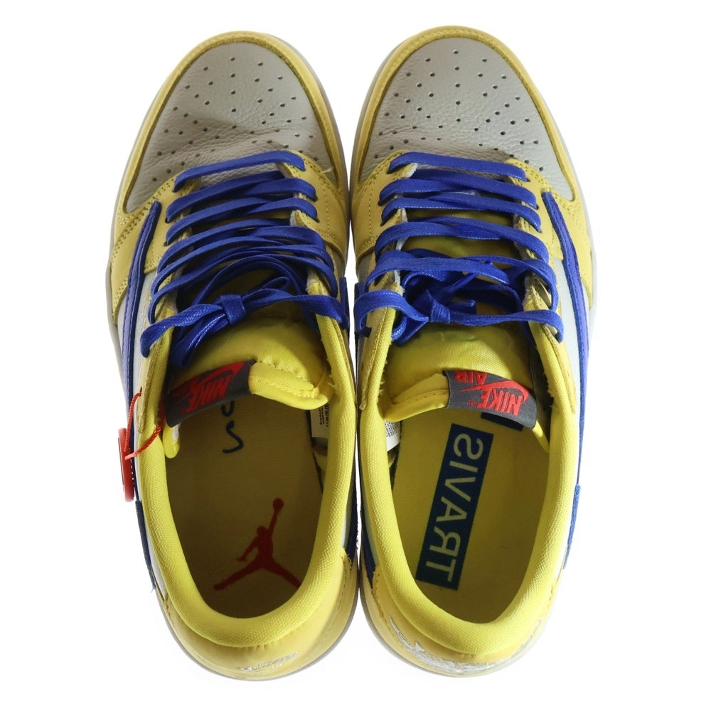 NIKE(ナイキ) ×TRAVIS SCOTT WMNS AIR JORDAN 1 RETRO LOW OG Canary DZ4137-700 トラヴィス スコット ウィメンズ エアジョーダン1 カナリー ローカットスニーカー