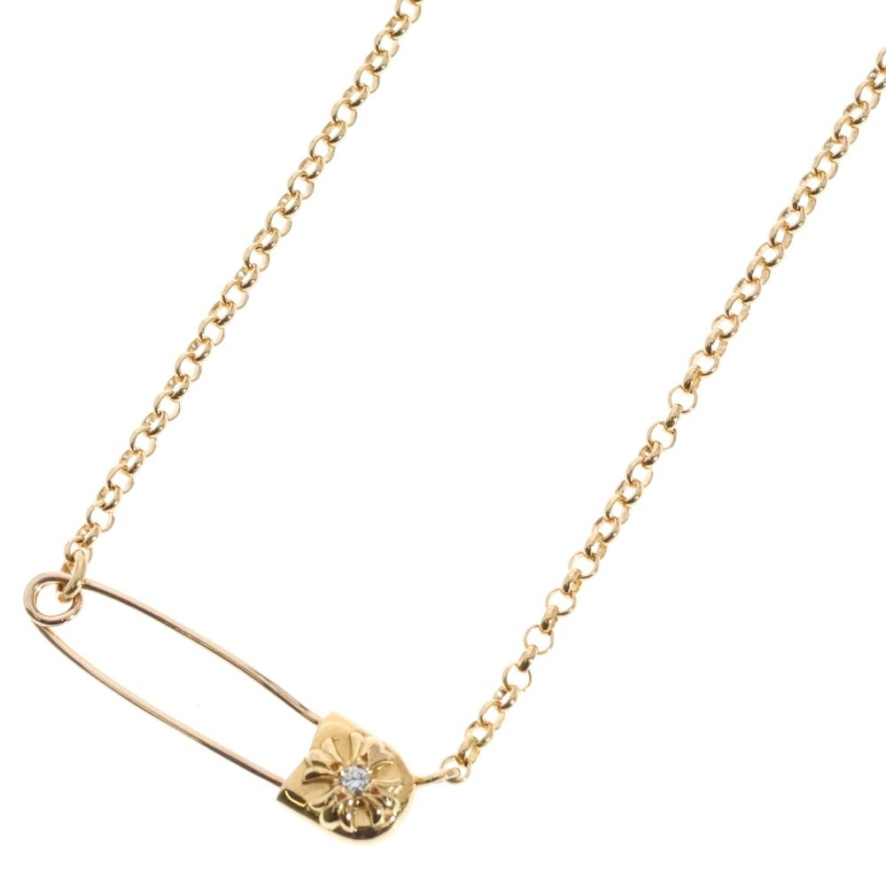 CHROME HEARTS(クロムハーツ) 22K SAFETY PIN NECKLACE セーフティピン ゴールドネックレス 18inch