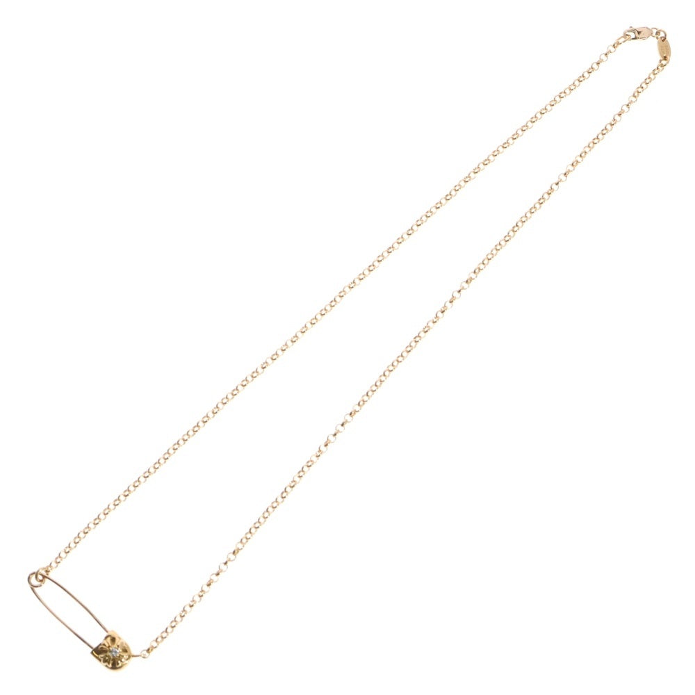 CHROME HEARTS(クロムハーツ) 22K SAFETY PIN NECKLACE セーフティピン ゴールドネックレス 18inch