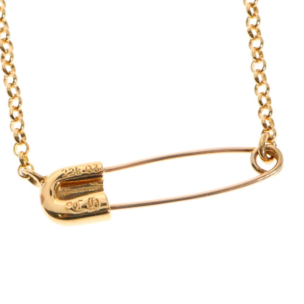 CHROME HEARTS(クロムハーツ) 22K SAFETY PIN NECKLACE セーフティピン ゴールドネックレス 18inch