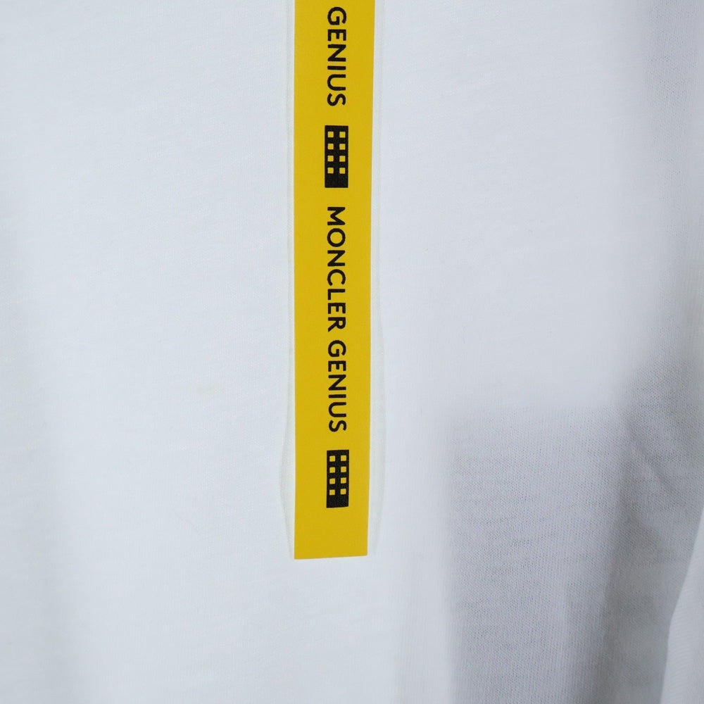 MONCLER GENIUS(モンクレール ジーニアス) 20SS Arm Patch L/S Tee1952 アームパッチ ロングスリーブ長袖Tシャツ ビッグワッペン ロゴ クルーネック ホワイト F10928D70000