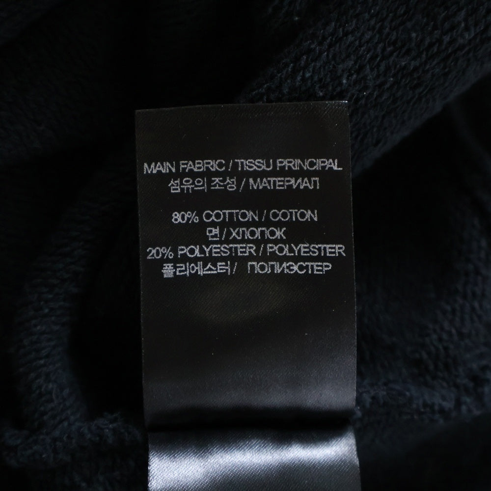 VETEMENTS(ヴェトモン) 24AW PARIS LOGO パリロゴ刺繍 スウェット プルオーバーパーカー ブラック UA65HD300B