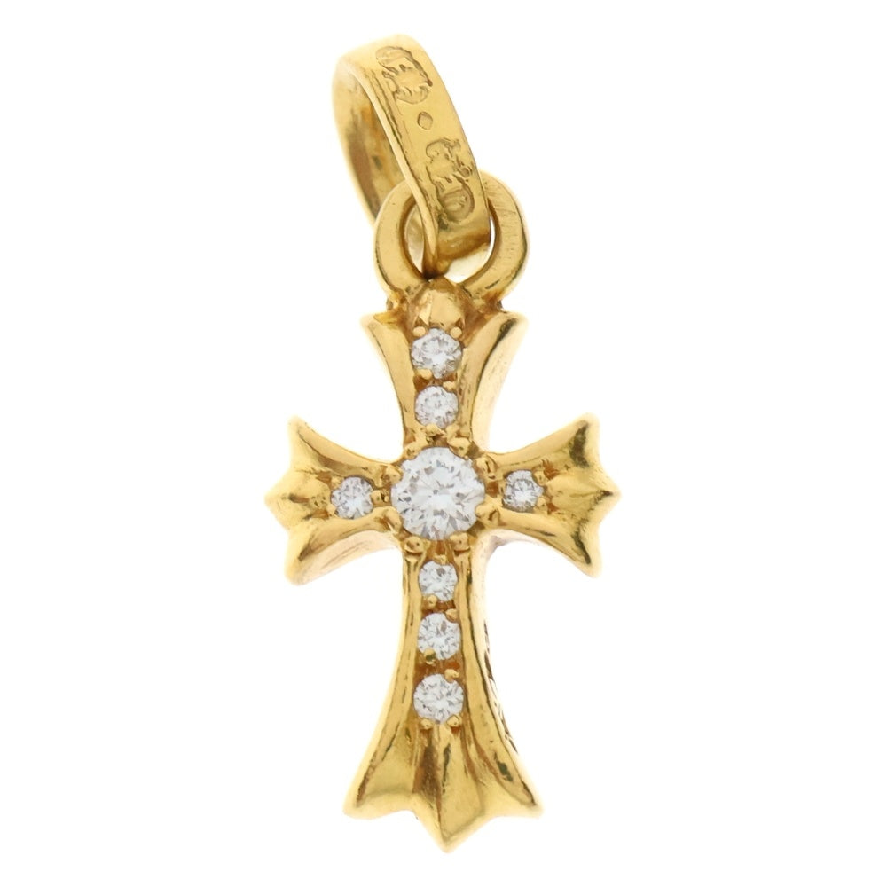 CHROME HEARTS(クロムハーツ) 22K CRS BBYFAT P/DIA ベイビーファットクロス PAVEダイヤ ペンダントトップ ゴールド BCA035