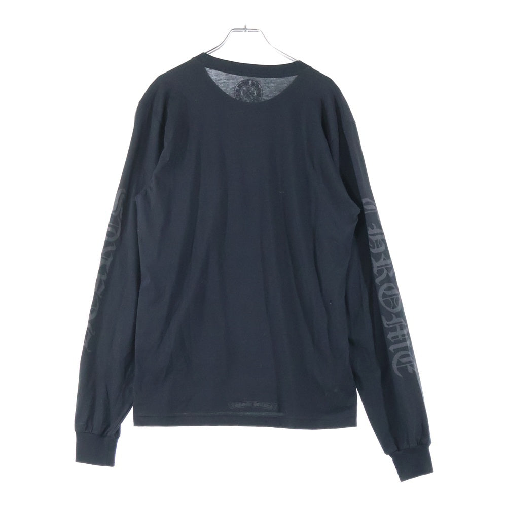 CHROME HEARTS(クロムハーツ) Neck Logo ネックロゴ アームプリント ロングスリーブ L/S 長袖 ポケットTシャツ カットソー ブラック