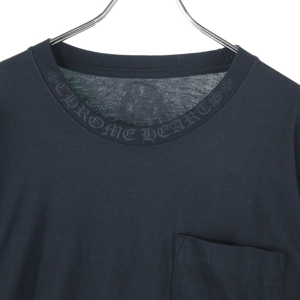 CHROME HEARTS(クロムハーツ) Neck Logo ネックロゴ アームプリント ロングスリーブ L/S 長袖 ポケットTシャツ カットソー ブラック