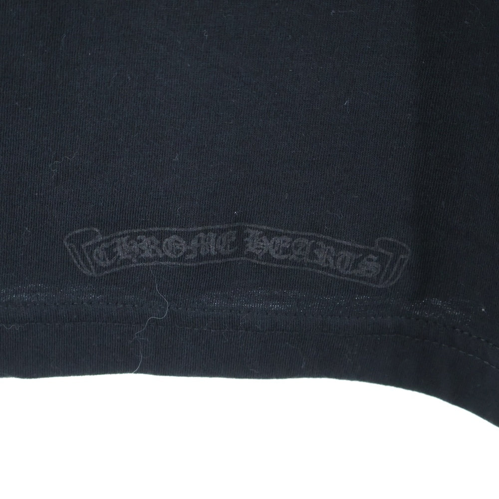 CHROME HEARTS(クロムハーツ) Neck Logo ネックロゴ アームプリント ロングスリーブ L/S 長袖 ポケットTシャツ カットソー ブラック
