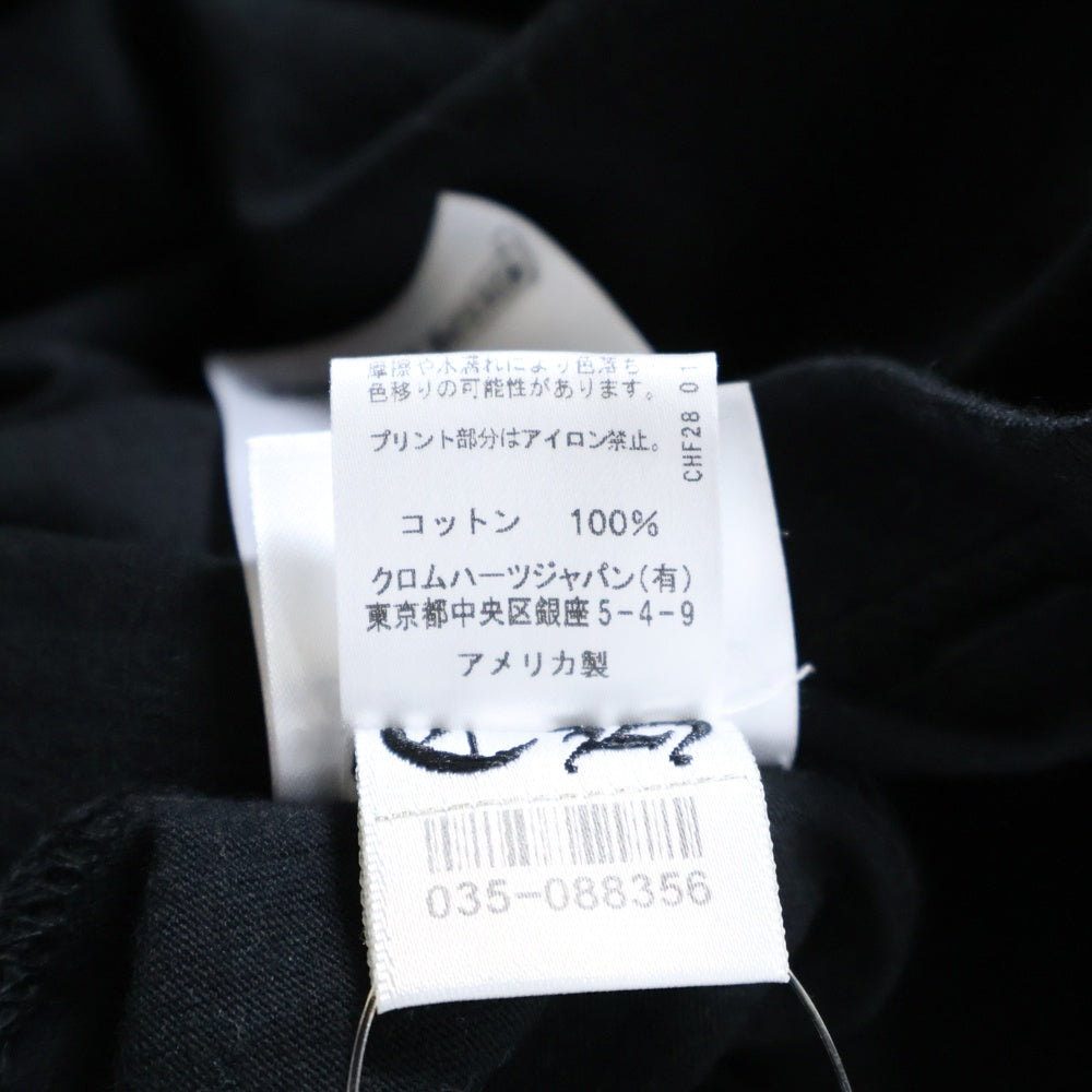 CHROME HEARTS(クロムハーツ) Neck Logo ネックロゴ アームプリント ロングスリーブ L/S 長袖 ポケットTシャツ カットソー ブラック