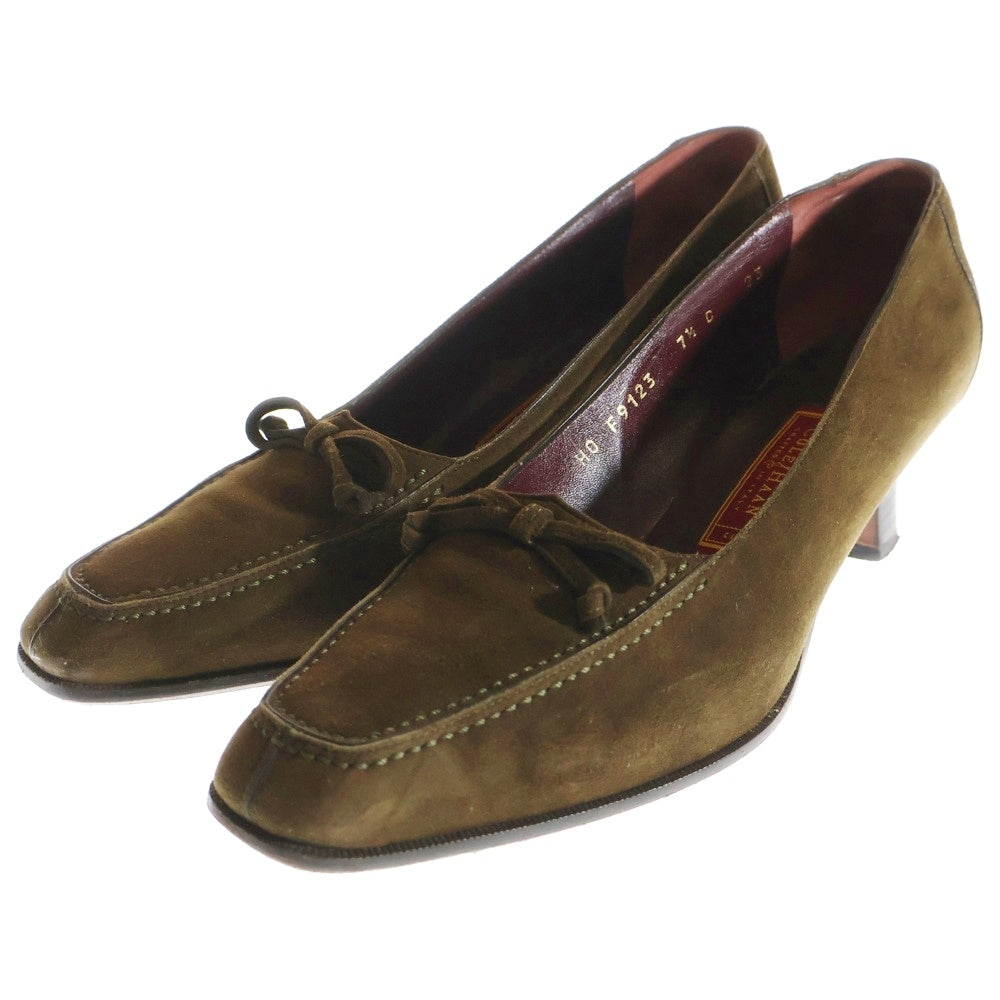COLE HAAN(コール ハーン) スウェードレザー ハイヒール ミュール サンダル ブラウン F9123