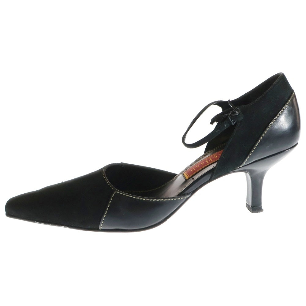 COLE HAAN(コール ハーン) CALLISTA スウェードレザー ハイヒールパンプス サンダル ブラック D11777