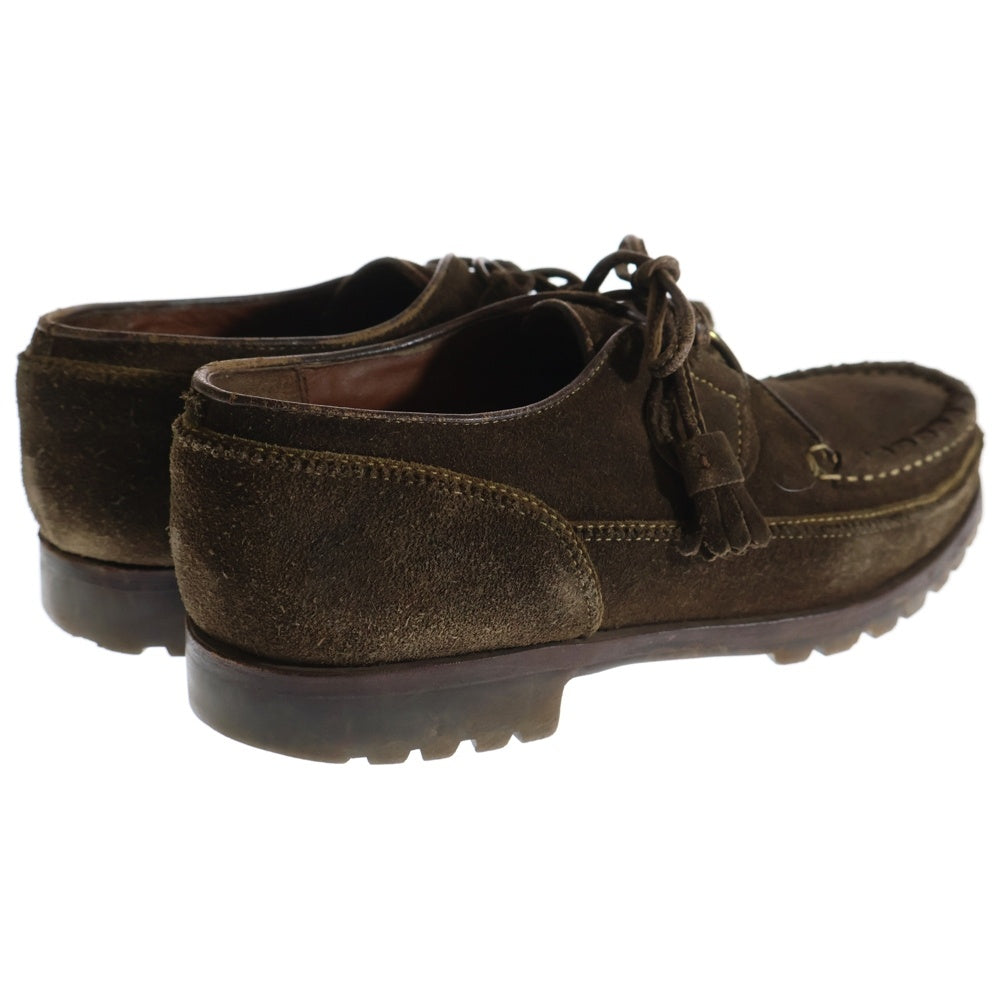 COLE HAAN(コール ハーン) ストラップ付き スウェードレザー コインローファー ブラウン F8259