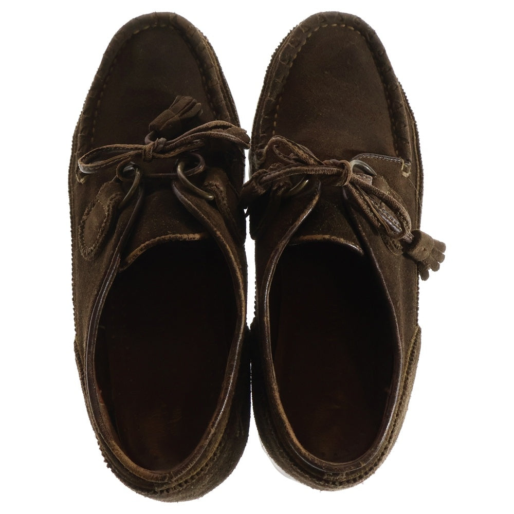 COLE HAAN(コール ハーン) ストラップ付き スウェードレザー コインローファー ブラウン F8259