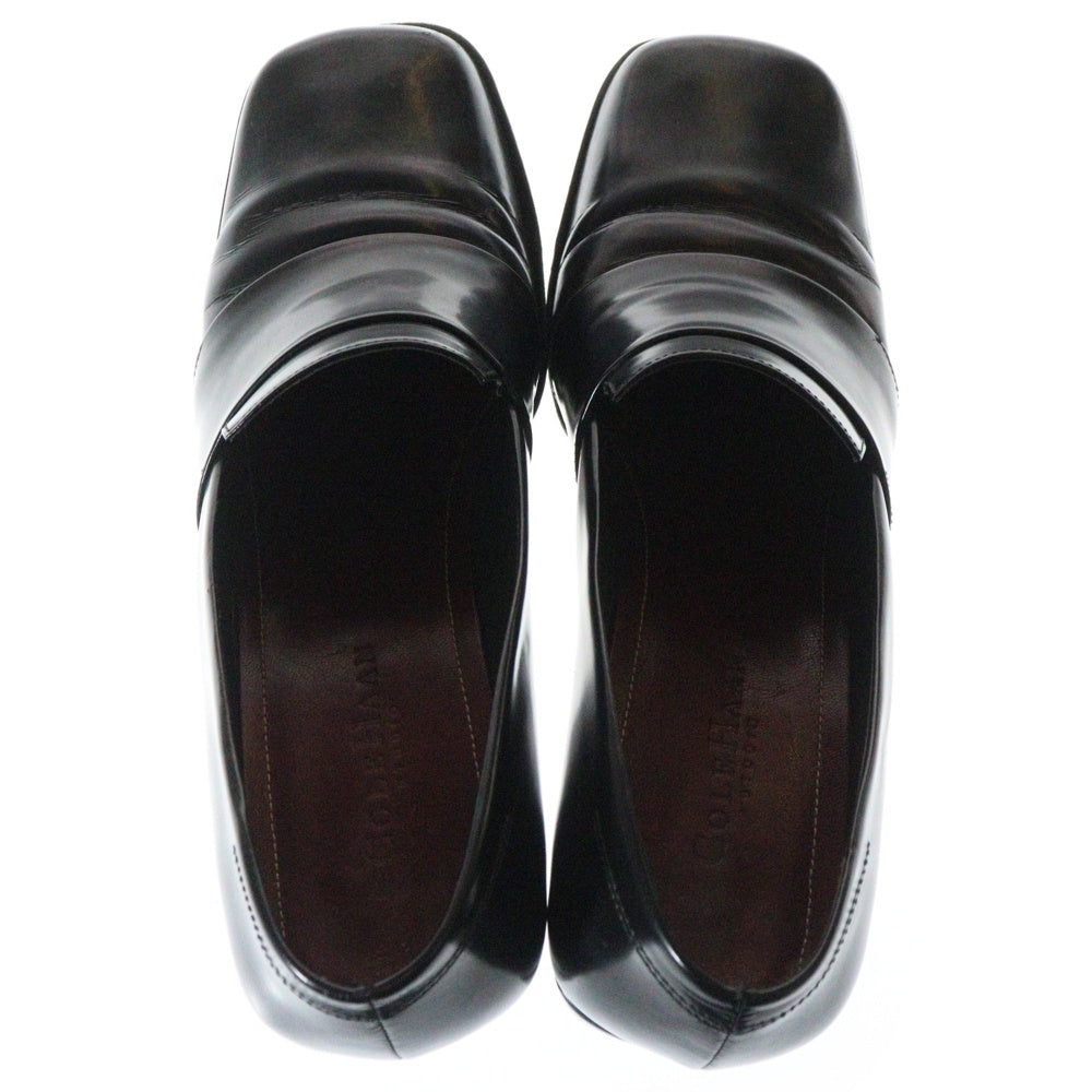 COLE HAAN(コール ハーン) MOD スクエアトゥー ハイヒール レザーシューズ ブラック D11315