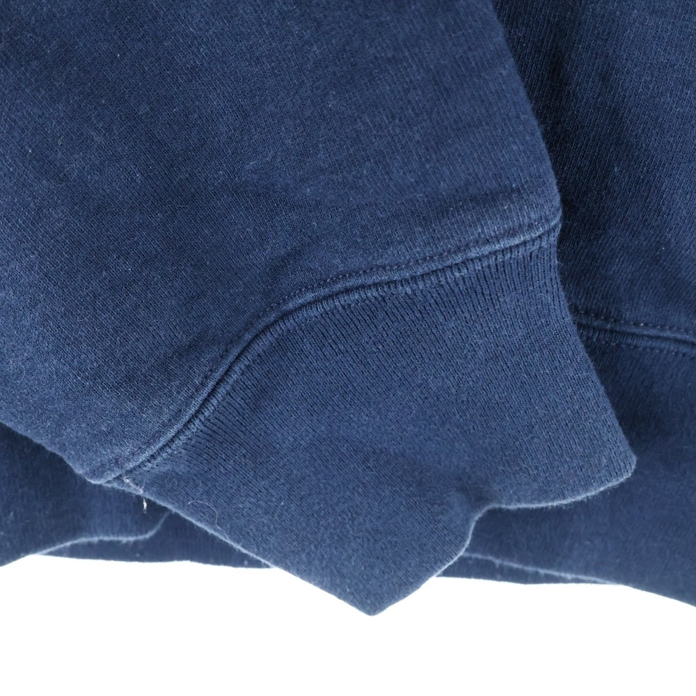 SUPREME(シュプリーム) 17AW Zig Zag Stitch Panel Crewneck ロゴパネルスウェットトレーナー ネイビー