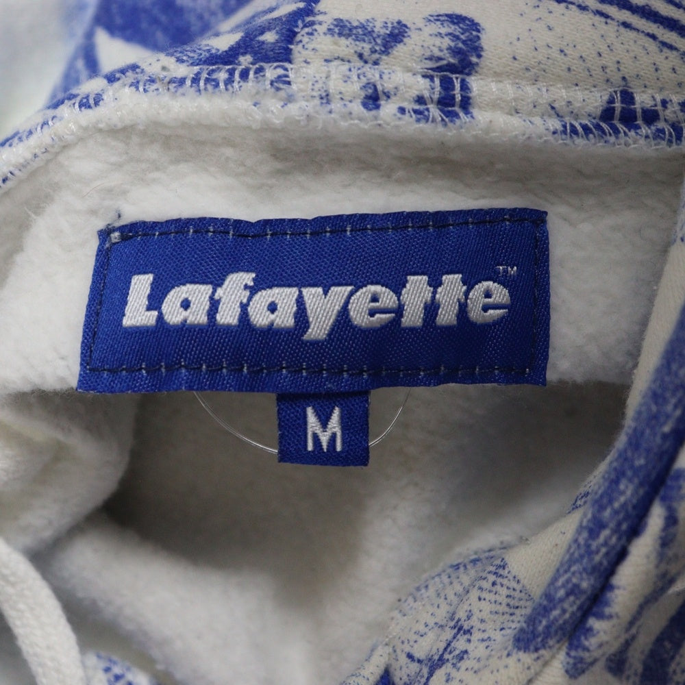 Lafayette(ラファイエット) 15AW LOGO ALL OVER SWEATSHIRT LFT15AW019 ロゴ プルオーバーパーカースウェットシャツ ホワイト/ブルー