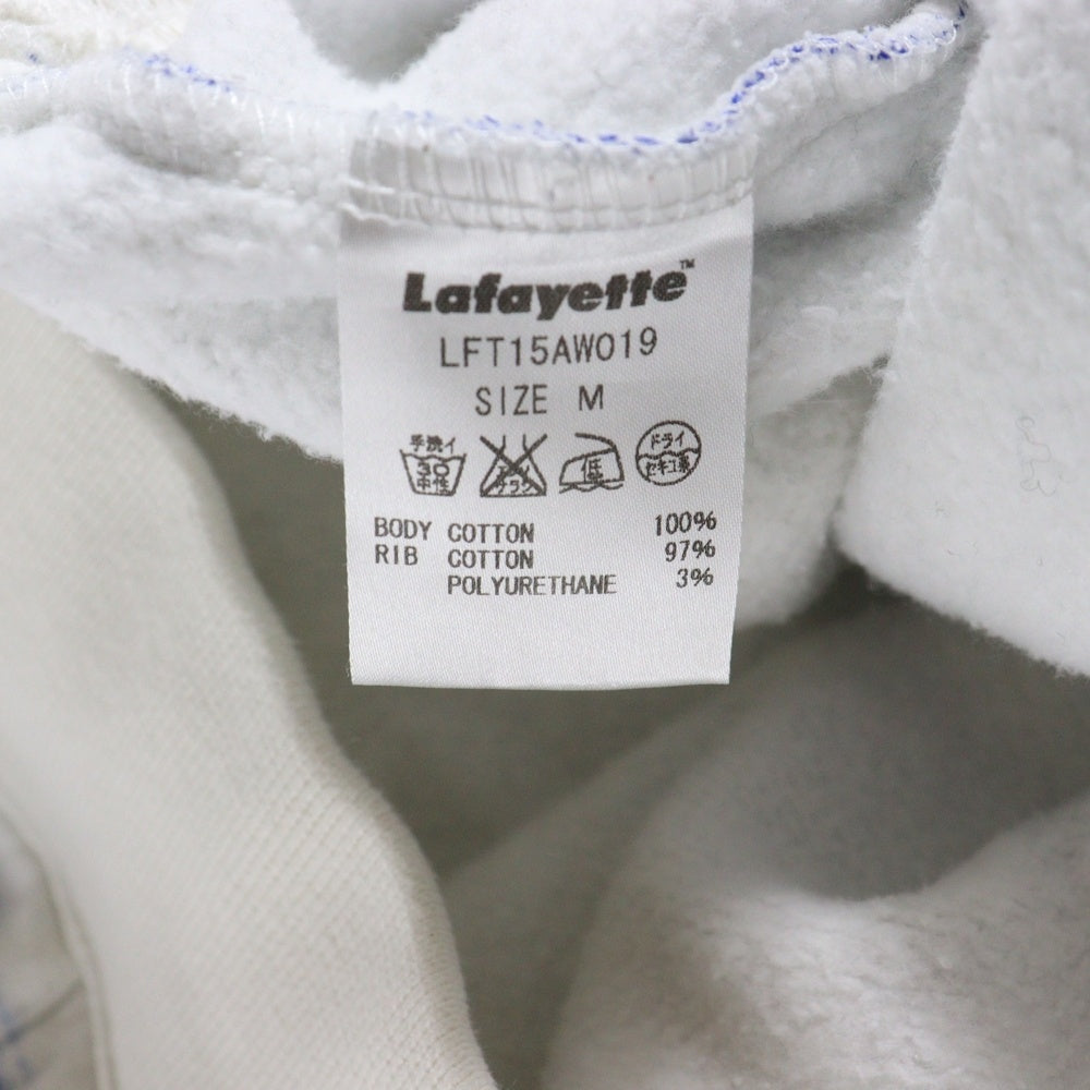 Lafayette(ラファイエット) 15AW LOGO ALL OVER SWEATSHIRT LFT15AW019 ロゴ プルオーバーパーカースウェットシャツ ホワイト/ブルー