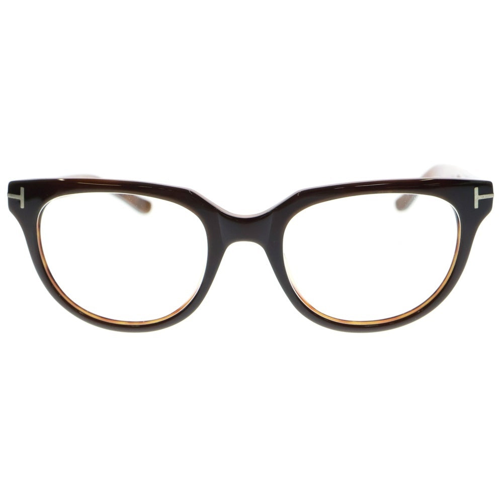 TOM FORD(トムフォード) Tバー ウェリントンサングラス アイウェア メガネ ブラウン 眼鏡 TF5148 度入り