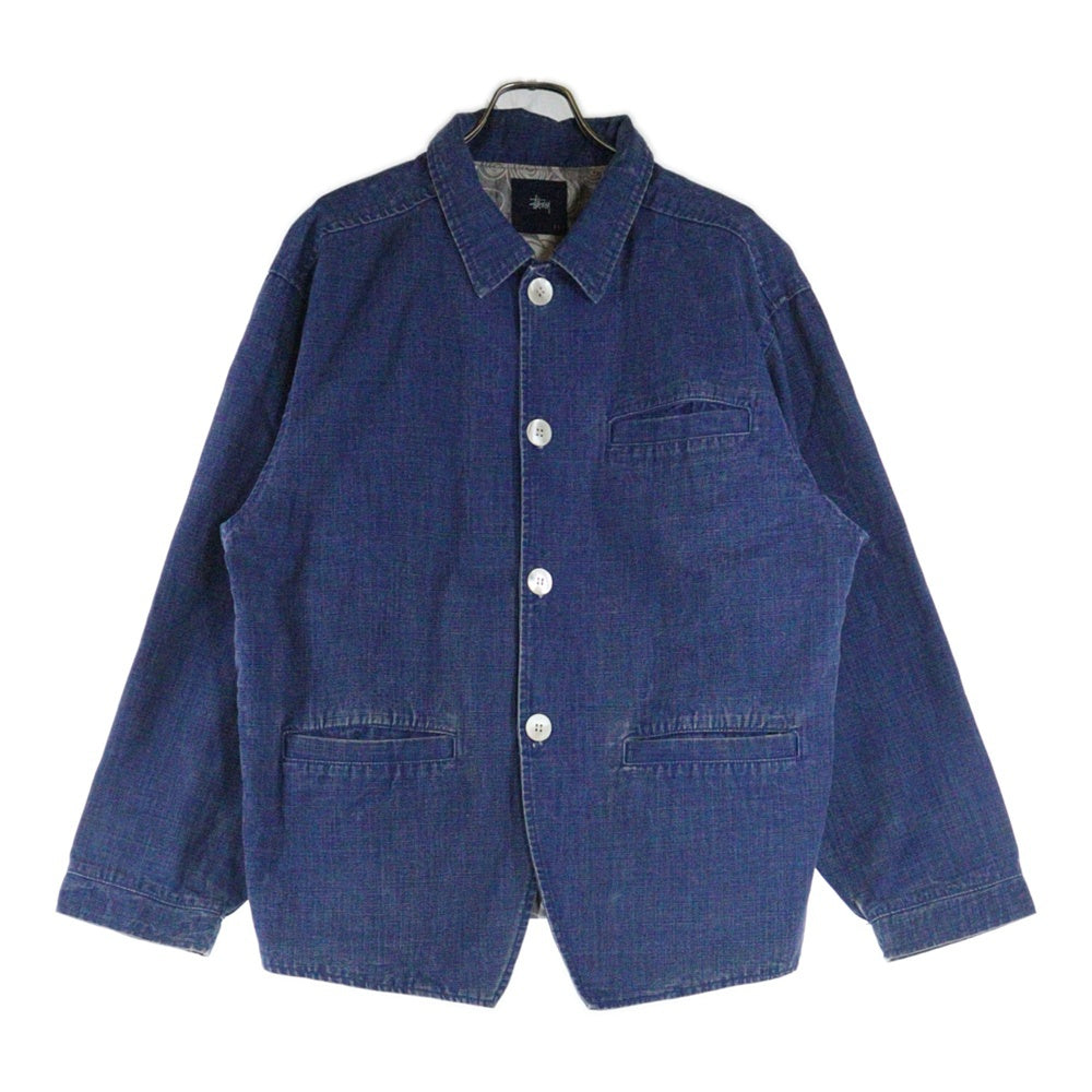 STUSSY(ステューシー) 裏地総柄 3ポケット カバーオール デニムジャケット インディゴ