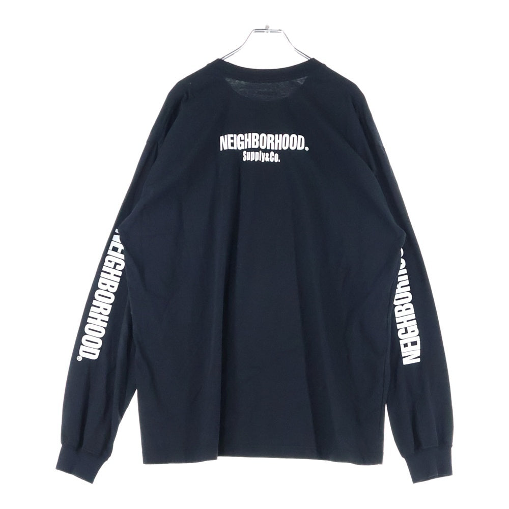 NEIGHBORHOOD(ネイバーフッド) 25SS NH TEE フロントロゴ 長袖ロングスリーブTシャツロンT ブラック 251PCNH-LT01