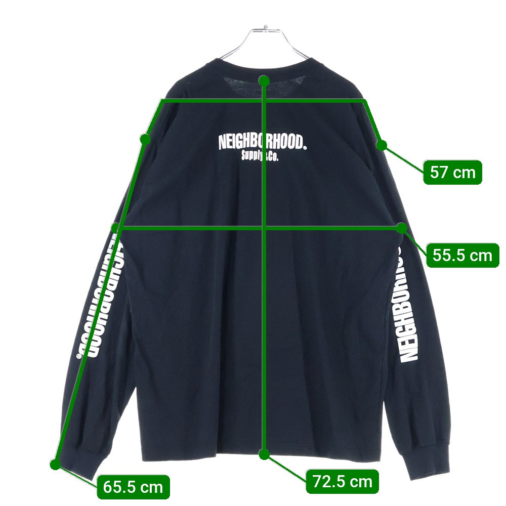 NEIGHBORHOOD(ネイバーフッド) 25SS NH TEE フロントロゴ 長袖ロングスリーブTシャツロンT ブラック 251PCNH-LT01